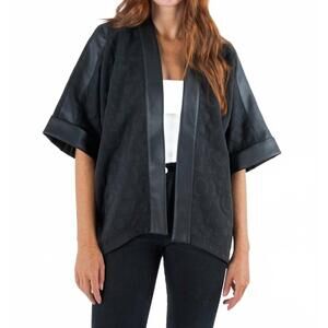 NEW EMILY MCCARTHY coco cape jacket in jet black
